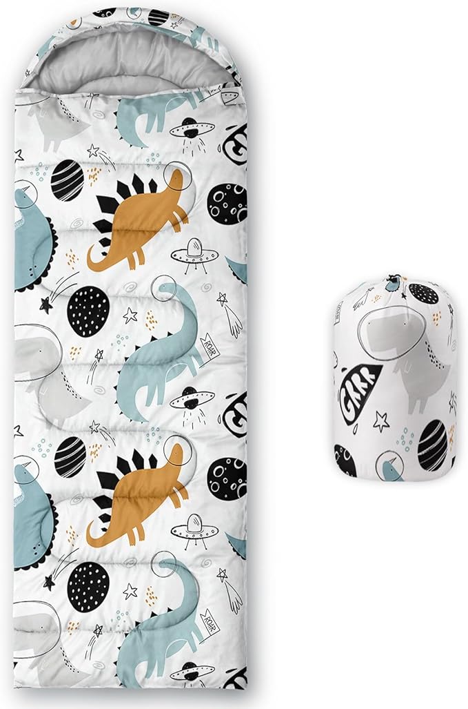 Kids Sleeping Bag for Boys Girls,3D Basketball Print-Lightweight Warm Portable Outdoor Indoor-Waterproof Cold Weather Resistant Sleeping Bag for Camping Hiking