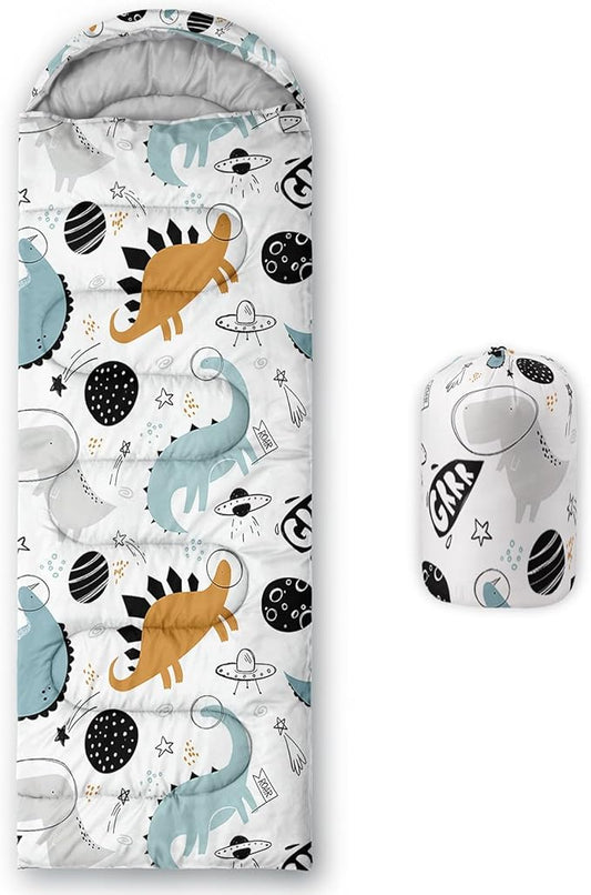 Kids Sleeping Bag for Boys Girls,3D Basketball Print-Lightweight Warm Portable Outdoor Indoor-Waterproof Cold Weather Resistant Sleeping Bag for Camping Hiking