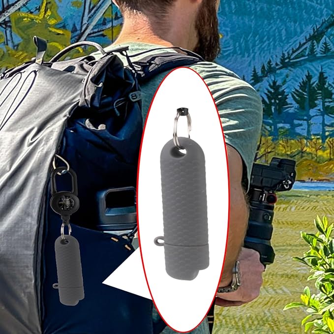 2 Pcs Waterproof Lighter Case Cover Holder for BIC Regular Lighters Sleeve Type J6 Outdoor Survival Multipurpose Seal Lighter Pouchfor Hiking and Camping (Gray)