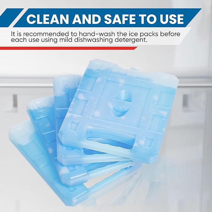 Reusable Jumbo Ice Pack - Long Lasting - Perfect for Keeping Food Or Beverages Cold, Coolers, Camping, Beach Coolers, Hiking & More, Clear Blue