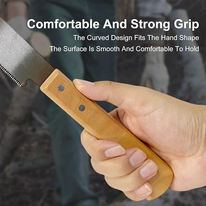 Small Hand Saw, 12in Wood Saw,Double-sided Teeth Wooden Handle Flat Saw Accurate Household Woodworking Flush Cutting Trim Tool for Garden, Pruning, Carpentry, Decoration Household Saws