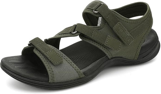 UBFEN Womens Hiking Comfortable Sport Walking Sandals Outdoor Athletic Water Sandals with Three Adjustable Straps