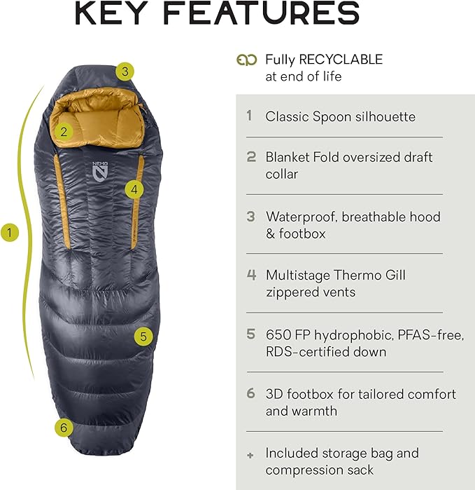 NEMO Equipment Disco Men's & Women's Endless Promise Down Sleeping Bag