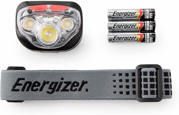 Energizer Vision HD+ LED Headlamp, Water Resistant Bright Headlamp with Digital Focus, Camping Gear and Emergency Light, Batteries Included, Pack of 1