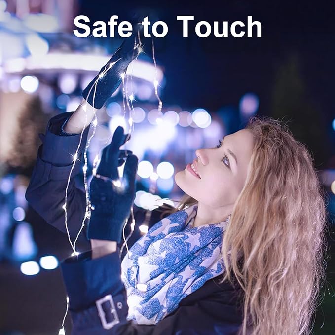 1Pack LED Fairy String Lights,16ft 50 LED with Remote and Timer, 8 Modes, USB Powered and Battery Powered String Lights for Bedroom Party Indoor Christmas Decoration