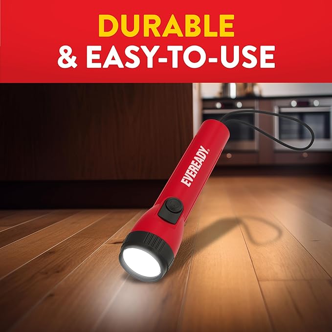 EVEREADY LED Flashlights (3-Pack), Bright Flashlights for Emergencies and Camping Gear, Power Outage Flash Light, AA Batteries Included