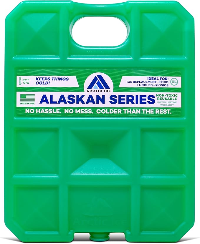 Arctic Ice Alaskan Series Long Lasting Reusable Ice Pack - Freezes at 32° Fahrenheit - Keeps Food & Drinks Cool Without The Risk of Freezing