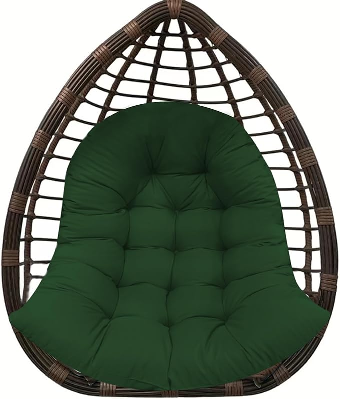 Thicken Egg Chair Cushion Replacement, Outdoor Hammock Swing Chair Cushions, Hanging Wicker Basket Seat Pad with High Elasticity PP Cotton, for Garden Patio Porch Furniture (Only Cushion)