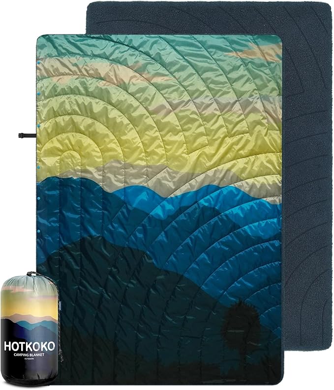 Waterproof Stadium Blanket, Fleece Camping Blanket Wearable Soft Warm Camp Blanket for Outdoor Camping, Picnic, Stadium, Sports, Beach, Car