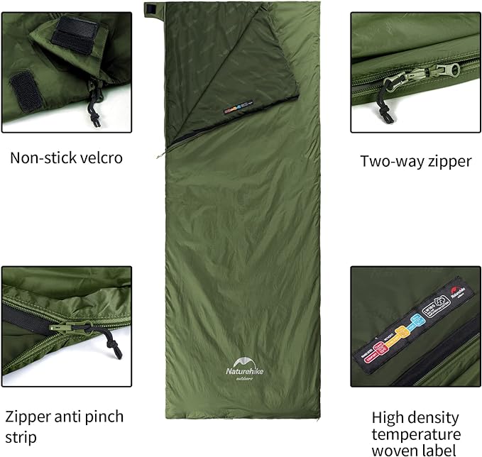 Naturehike Lightweight Compact Sleeping Bag, Envelope Ultralight Backpacking Sleeping Bag Portable, Waterproof, Comfort with Compression Sack for Cold&Warm, Camping, Traveling, Hiking