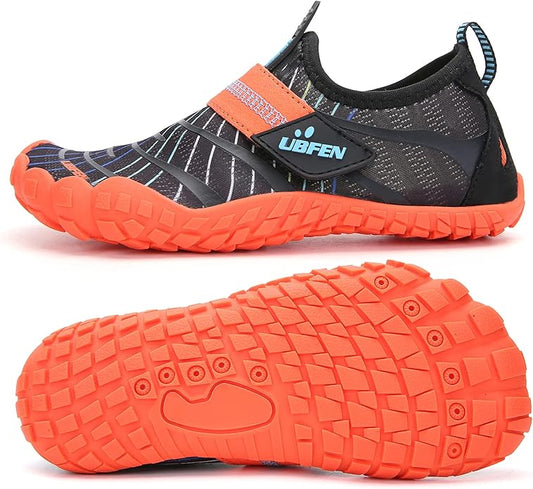 UBFEN Water Shoes for Kids Boys Girls Aqua Socks Barefoot Beach Sports Swim Pool Quick Dry Lightweight Toddler Little Big Kid