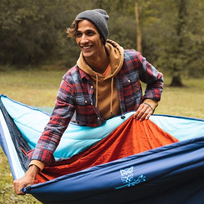 Wise Owl Outfitters Hammock Underquilt – Insulated Camping Quilt for Warm Sleeping – Fits Under Hammocks – Ultralight, Water-Resistant & Packable