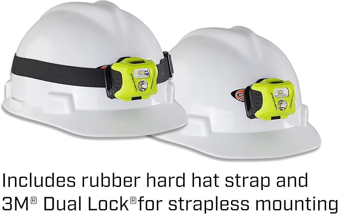 Streamlight 61424 Enduro Pro Haz-Lo 160-Lumen Multi Function Headlamp Includes 3 AAA Alkaline Batteries, Rubber Hard Hat Strap, Elastic Head Strap, 3M Dual Lock, Yellow