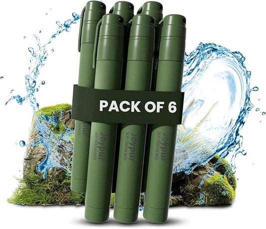 Portable Water Filter Straw Survival, Essential Camping & Hiking Gear, Water Purification Straw for Travel, Biking and Emergency Preparedness
