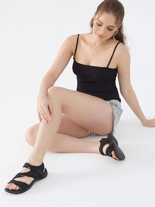 UBFEN Womens Hiking Comfortable Sport Walking Sandals Outdoor Athletic Water Sandals with Three Adjustable Straps