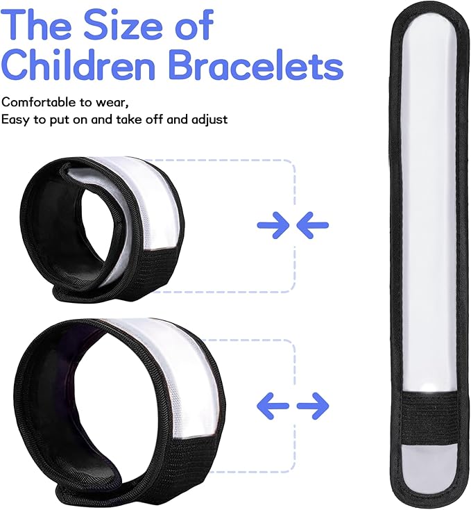 6 PCS LED Reflective Gear, LED Wristbands, LED Light Up Wristbands for Walking, Running, Jogging, Concerts, Sports, Camping, Sporting Events, Party, Rave Accessories