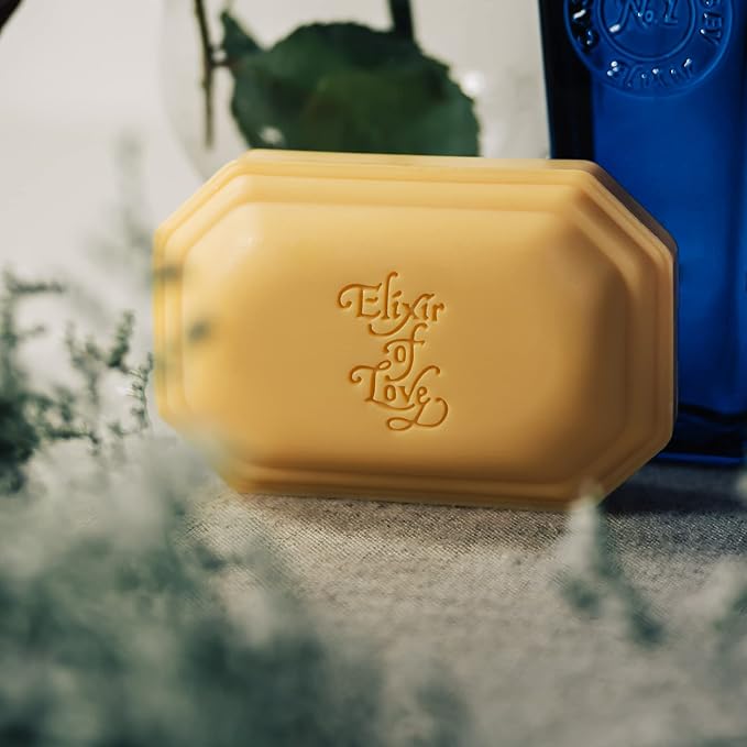 Caswell-Massey Elixir of Love Natural Bar Soap for Women, Moisturizing Body Soap Bar for All Skin Types, Made with Essential Oils & Plant-Based Formula for Soft Skin, 3.5 oz