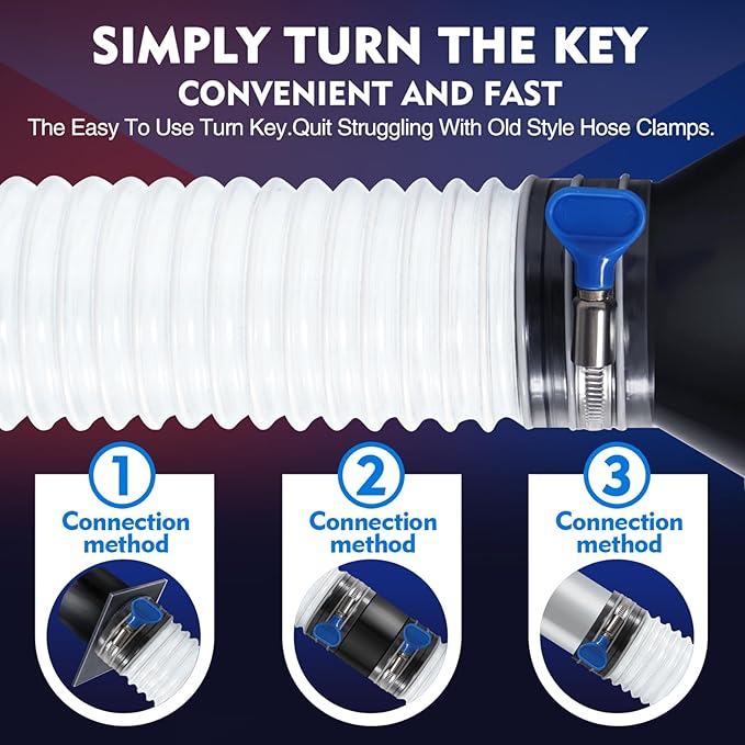 2 1/2" x 20' PVC Dust Collection Hose, Puncture-Resistant, Heavy-Duty Flexible Clear Fume Hose with Carbon Steel Wire Coil for Dust Collection Systems, Woodworking, Workshops