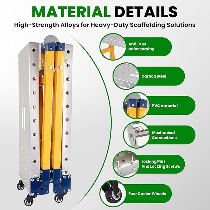 Portable Welding Table 65"x12", 1500LBS Foldable Welding Workbench with 5-Level Adjustable Height 29-48in, Thickened Carbon Steel Welding Table with 4 Swivel Wheels for Industrial Use & DIY Projects