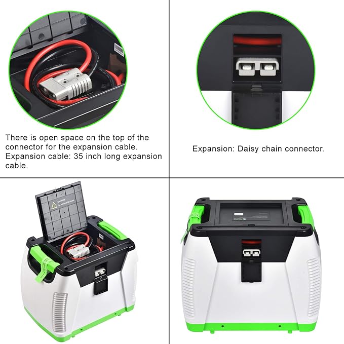 Nature’s Generator Power Pod 1200Wh Solar Powered Expansion Add-on Pod with 35 inch 4AWG Expansion Cable for Nature’s Generator or Another Power Pod