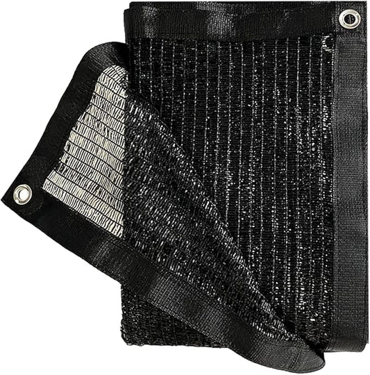 Garden expert 50% Black Shade Cloth 10x20FT Taped Edge with Grommets Sun Net Mesh for Garden Patio Backyard UV-Resistant