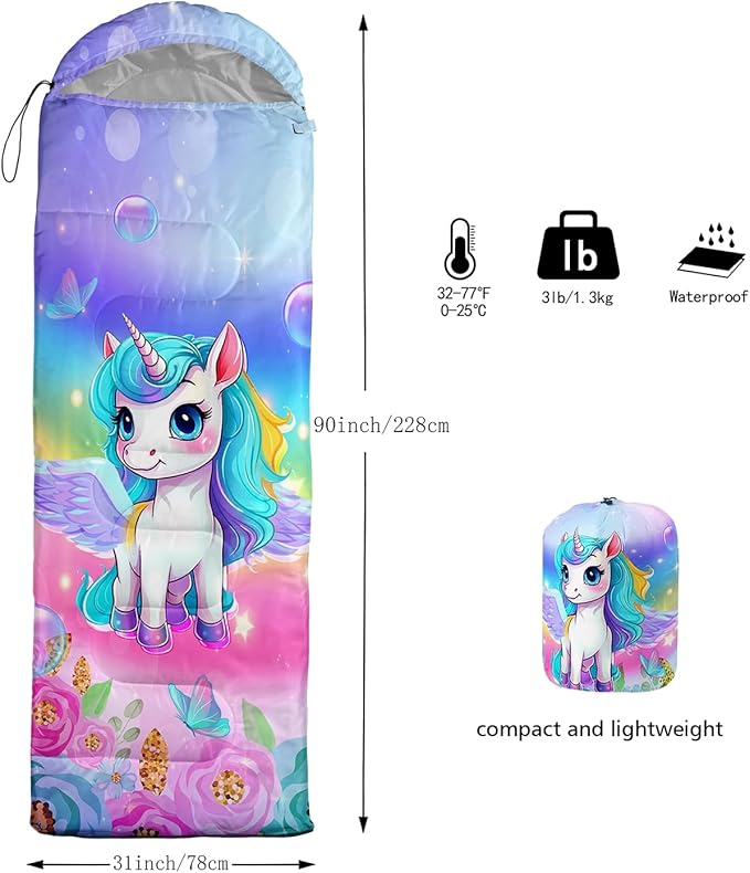 Camping Sleeping Bags Warm & Cool Weather Waterproof Backpacking Sleeping Bag All Seasons Camping, for Adult Kids Boy Girls Camping Gear Equipment, Traveling