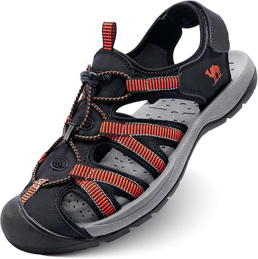 CAMELSPORTS Men's Hiking Sandals Closed Toe Outdoor Beach Sandal Waterproof Sport Fisherman Sandals Water Shoes
