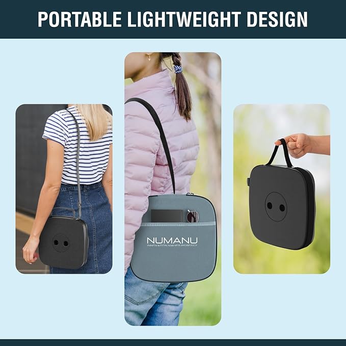 2025 Upgraded Square Collapsible Stool & 3IN1 Cushioned Carry Bag, Adjustable Height Folding Stool, Telescopic Camping Chair Retractable Seat or Footrest for Outdoors & Travel, 18" Max 620lbs