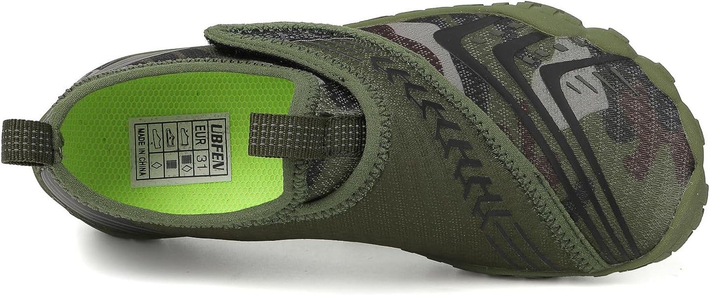 UBFEN Water Shoes for Kids Boys Girls Aqua Socks Barefoot Beach Sports Swim Pool Quick Dry Lightweight Toddler Little Big Kid