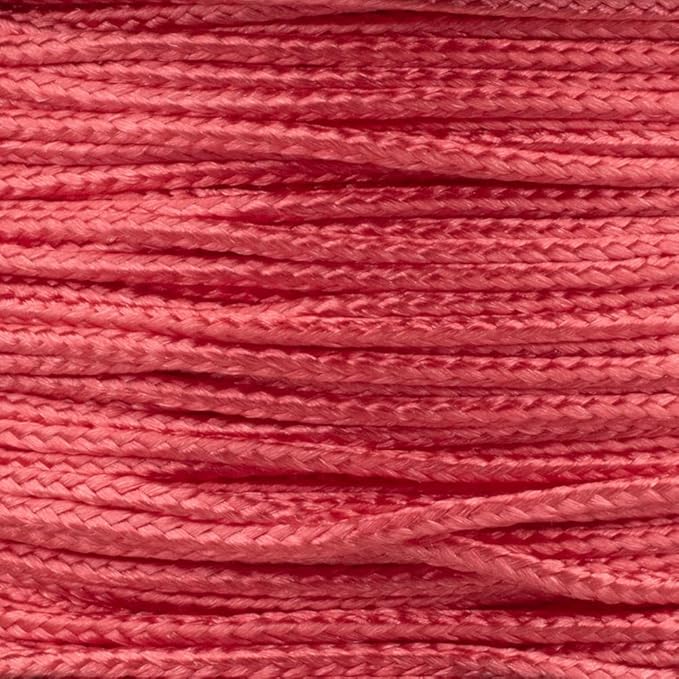 Paracord Planet Micro Paracord – Thin Braided Cord for Crafting, Fishing, and DIY Projects in 125 ft Spools – Salmon