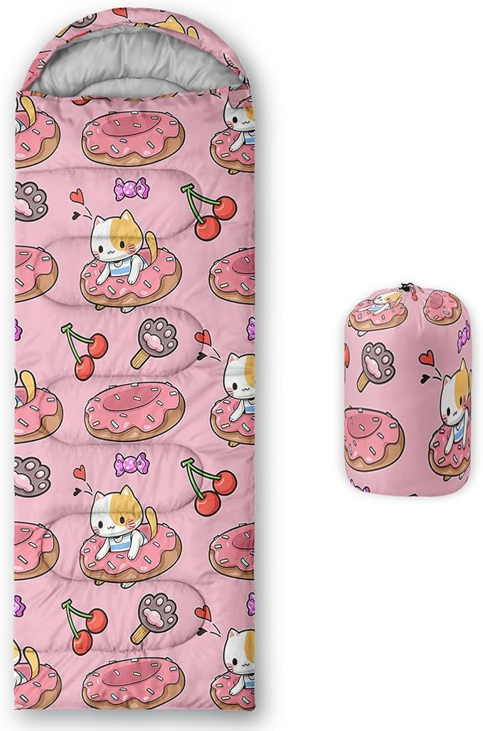 QOOMO Camping Sleeping Bags,3 Season Warm & Cool Weather,Lightweight,Waterproof Sleeping Bags for Adults & Kids,Traveling,and Outdoors,Camping Gear Equipment