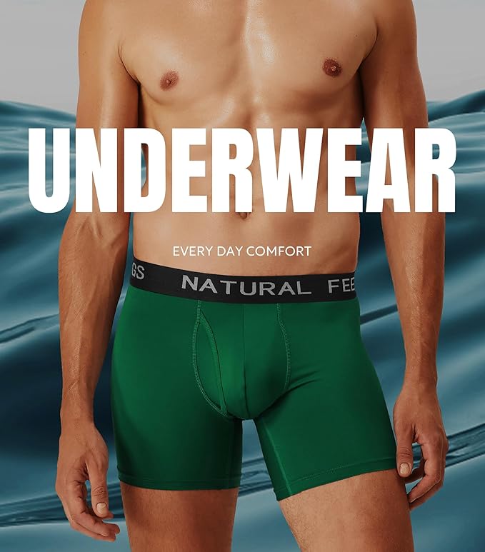 Natural Feelings Mens Underwear Coolzone Boxer Briefs for Men Pack Stretch Performance Quick Dry Sports Underwear