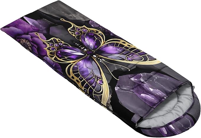 AILONEN Pink Lovely Rabbit Sleeping Bag for Girls Kids Adults,Warm and Cool Weather,Lightweight,Waterproof Backpacking,Cartoon Flowers Printed Bunny Sleeping Bag for Camping