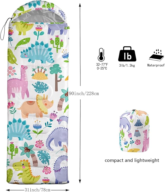 Print sleeping bag,sleeping bags,Outdoor Camping Sleeping Bag，Suitable For Children Boys And Girls Portable,Waterproof,Compact And Lightweight,Great For Outdoor Camping,Backpacking And Hiking