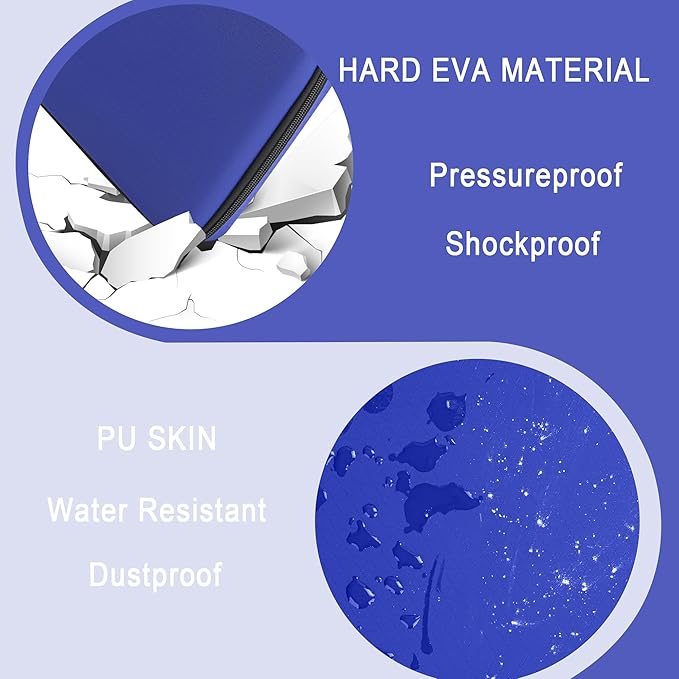 Battery Organizer Storage Case with Tester for AA AAA C D 9V Battery Holder 7 Batteries Variety Pack 111 Batteries Mesh Bag (Batteries Not Included) (black-blue)