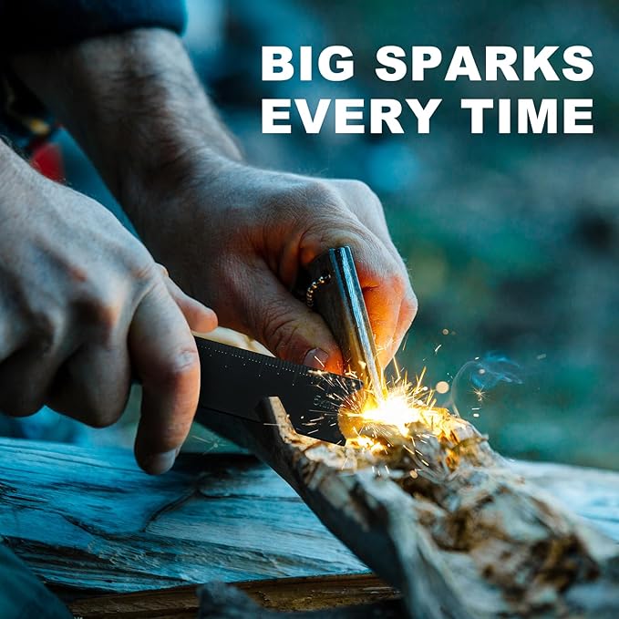 Magnesium Fire Starter, Waterproof Flint Matches Ferro Fire Steel for Camping Hiking Hunting, Outdoor Survival fire Striker Kit