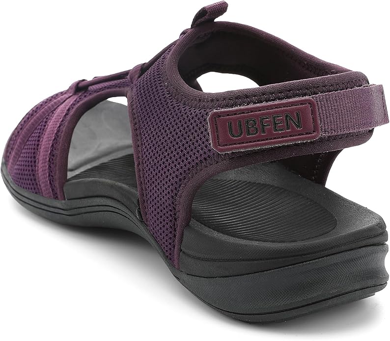 UBFEN Womens Hiking Sandals Comfortable Walking Sandals Summer Sport Breathable Arch Support