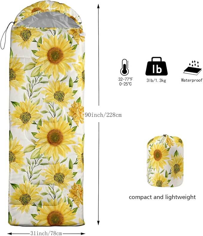 CVHOUSE Camping Sleeping Bags,3 Season Warm & Cool Weather,Lightweight,Waterproof Sleeping Bags for Adults & Kids,Traveling,and Outdoors,Camping Gear Equipment