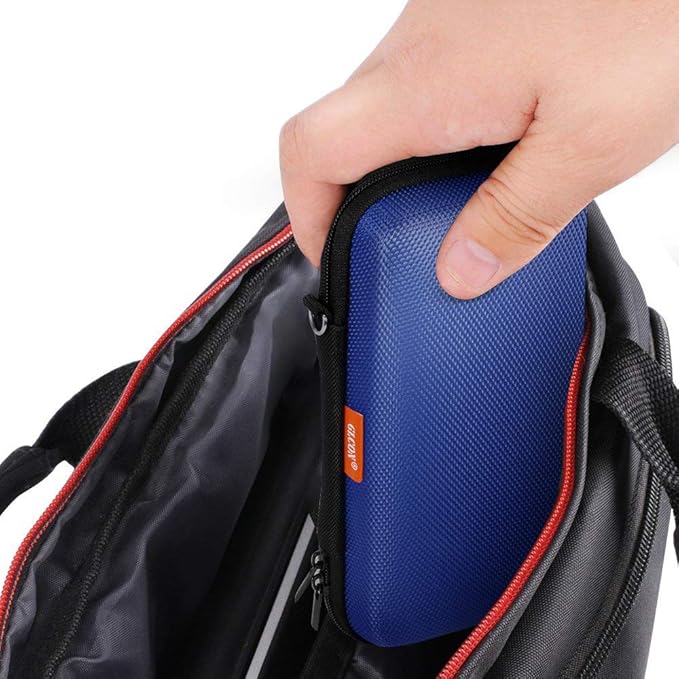 GLCON Portable Protection Hard EVA Case for External Battery, Cell Phone, GPS, Hard Drive, USB/Charging Cable, Small Carrying Bag Mesh Inner Pocket, Zipper Enclosure, Universal Travel Pouch Bag