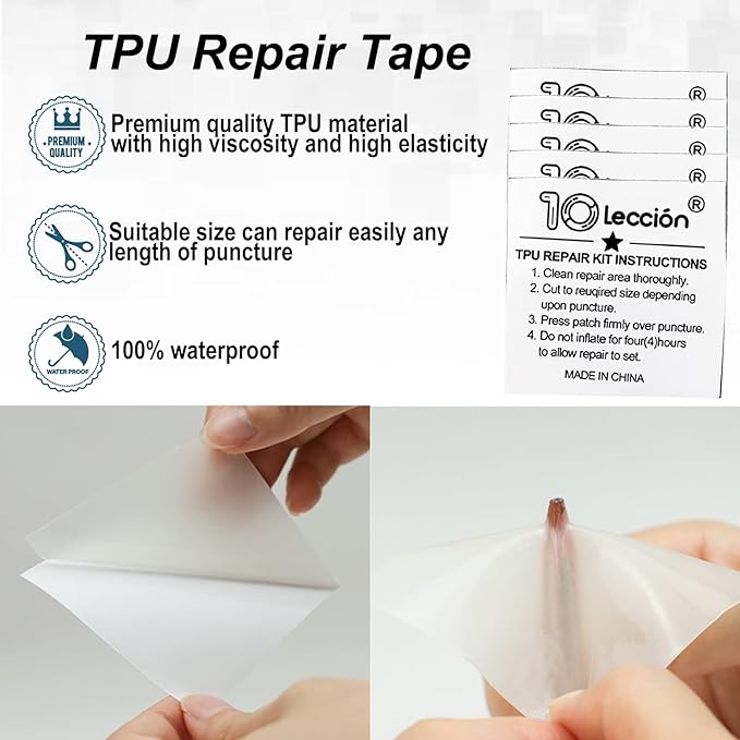 TPU Pool Patch Repair Kit for Air Mattress, Swimming Pool, Bounce House, Tent, Canvas, Canopy, Pool Floats, Tubes Air Bed and Inflatable Toys (3 in x 15 ft)