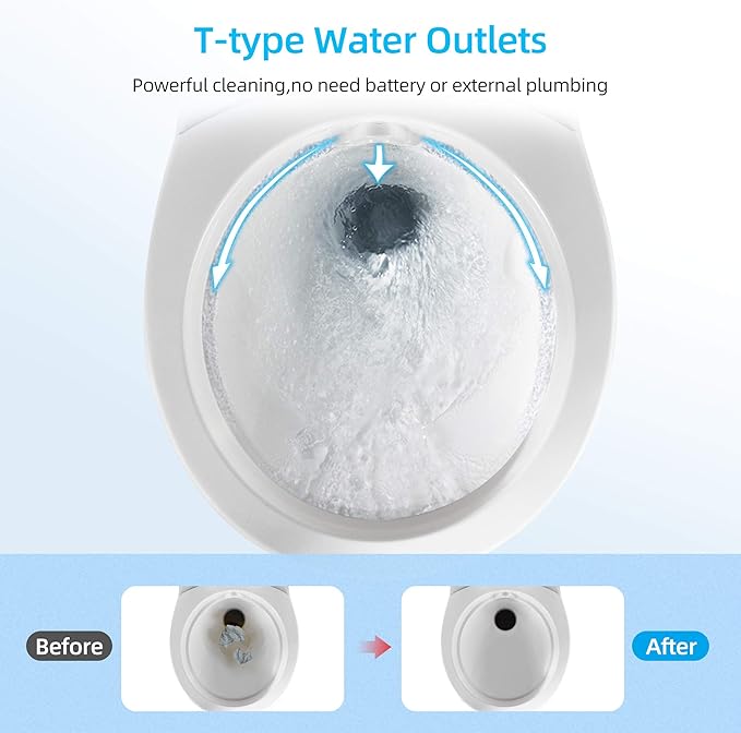 YITAHOME Portable Toilet Integrated 6.3 Gallon, Travel RV Potty with Level indicator, T-type Water Outlets, Anti-Leak Handle Pump, Rotating Spout, for Camping, Boating, Trips (External Water Inlet)