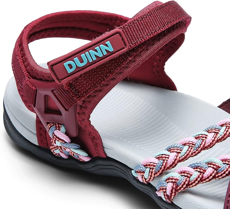 UBFEN Womens Hiking Comfort Sport Sandals Beach Vacation Camping Casual Sport Sandals with Adjustable Straps and Arch Support