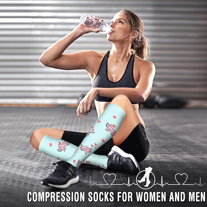 6 Pack Copper Compression Socks for Women and Men Circulation-Best Support for Medical, Running,Nursing,Athletic