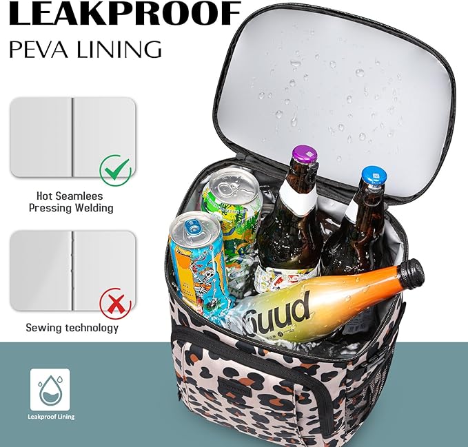 Tuwubi Cooler Backpack 35/42 Cans, Backpack Coolers Insulated Leak Proof for Men Women, Waterproof Soft Sided Lunch Camping Beach Travel Ice Chest Backpack Cooler Bag