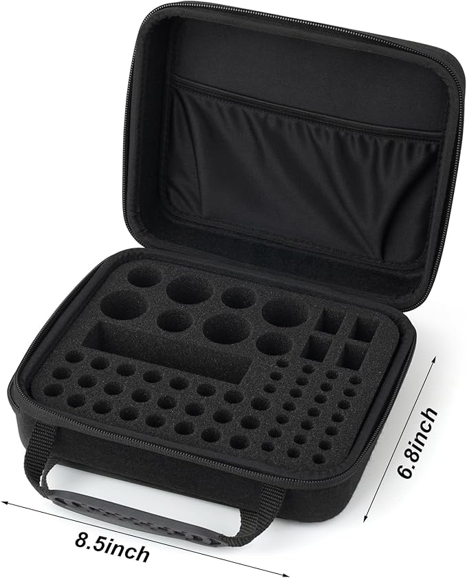 Hard Battery Organizer Storage Box, Battery Organizer Carrying Case Bag Holder Holds 60＋ Batteries AA AAA C D 9V - with Battery Tester BT-168 (Batteries are Not Included)