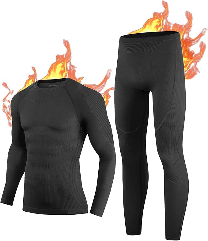 NOOYME Thermal Underwear Long Johns for Men - Long Underwear Base Layer for Cold Weather