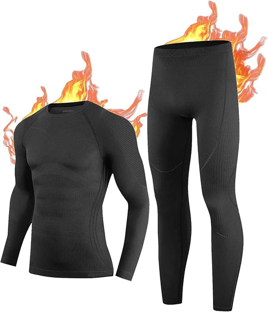 NOOYME Thermal Underwear Long Johns for Men - Long Underwear Base Layer for Cold Weather