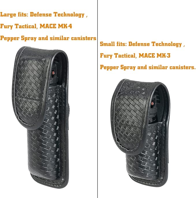 Molded OC/Mace Spray Pouch for Duty Belt,OC/Mace Spray Holder Pouch with Hidden Snap,Top Flap Police Duty OC Pepper Spray Holder MK3 or MK4