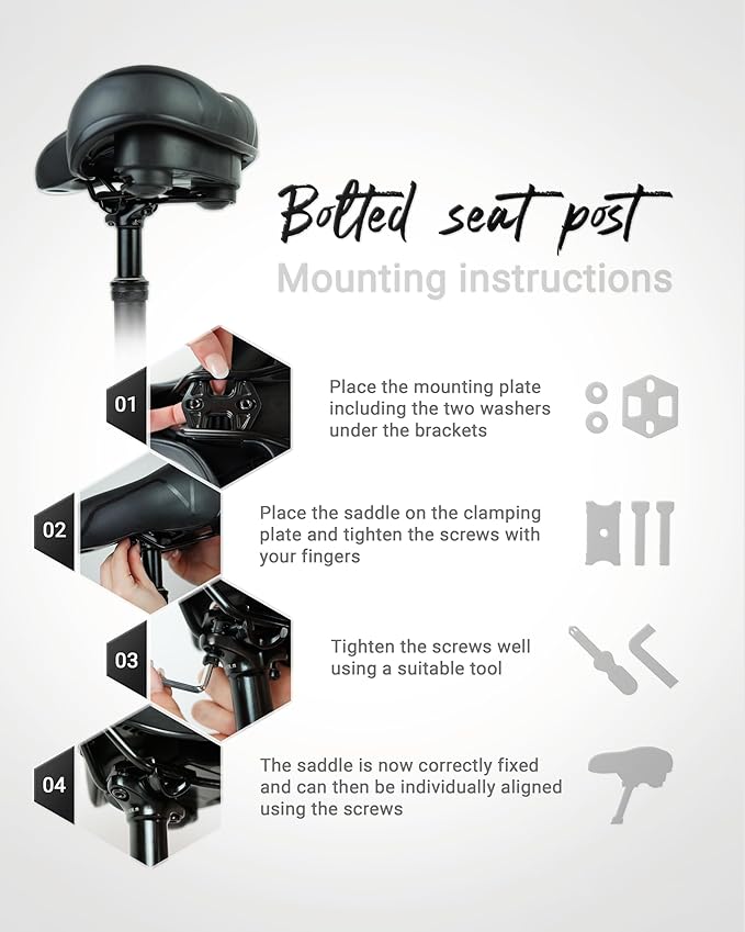 PAJ GPS Bike seat Without Holder - Cloud Comfort Technology - Suitable in Conjunction with The Easy Finder 4G (not Included) as a GPS Tracker for Bicycles, e-Bikes, MTBs, Bicycle Saddle etc.