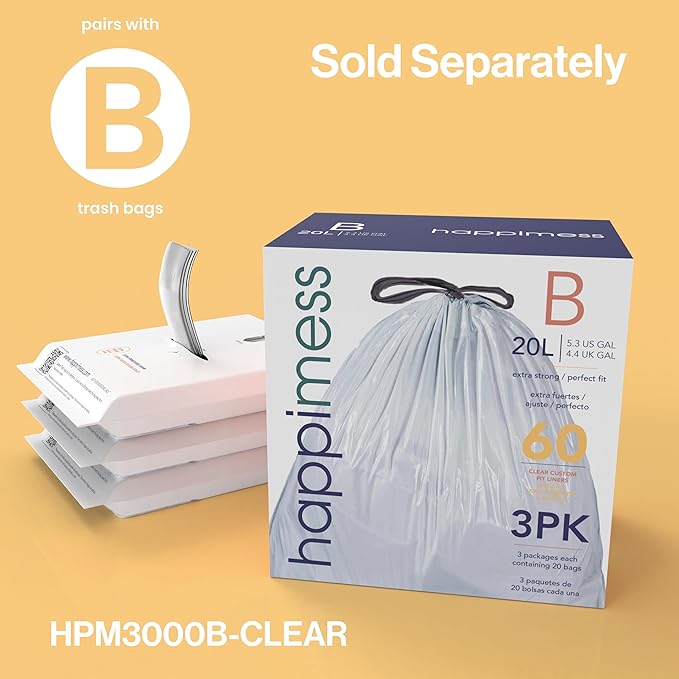 happimess HPM1005A Marco Rectangular 10.5-Gallon Double Bucket Trash Can with Soft-Close Lid, Modern, Minimalistic, Fingerprint Proof for Home, Kitchen, Laundry Room, Office, Stainless Steel